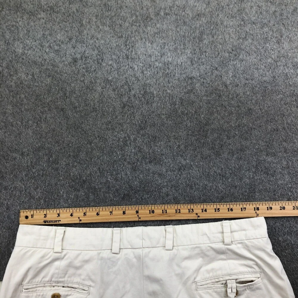 Bills Khakis Pants Mens 38 White Canvas Relaxed Straight Cuffed Casual USA